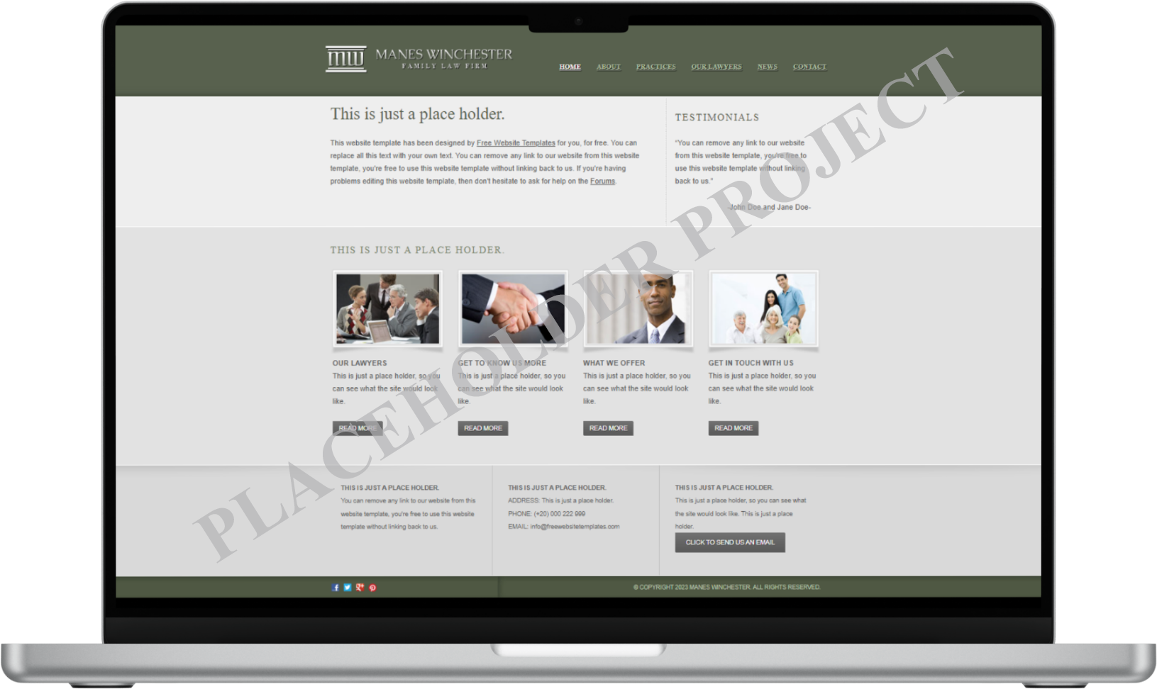 Manes Winchester Lawfirm Website